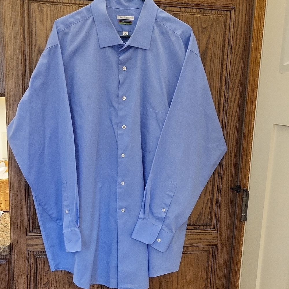 VanHeusen Men's Blue Dress Shirt - Size 19 34/35